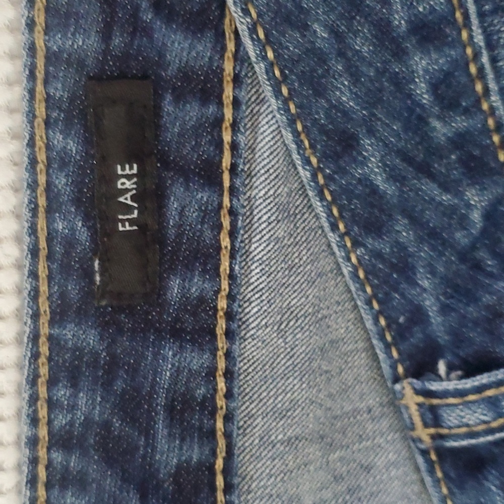 Womens Calvin Klein dark wash flare jeans size 14 - Picture 5 of 5